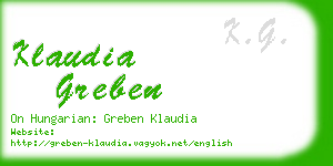 klaudia greben business card